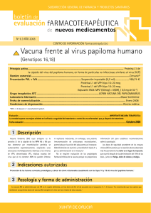 Vacuna frente al virus papiloma humano