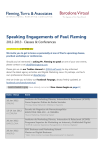 Speaking Engagements of Paul Fleming