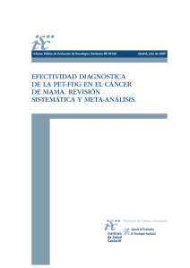 efectividad diagn&oacute;stica de la pet-fdg en el c&aacute;ncer de mama. revisi&oacute;n