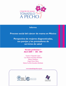 Proceso social del cáncer de mama en México.
