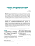 Actividad de cepas de bacterias quitinolíticas antagonistas a