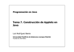 Tema 7. Construcción de Applets en Java