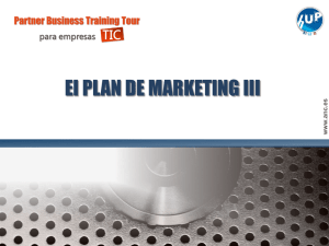 El PLAN DE MARKETING III
