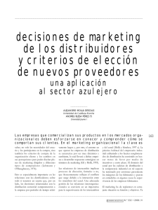 decisiones de marketing de los distribuidores y criterios de