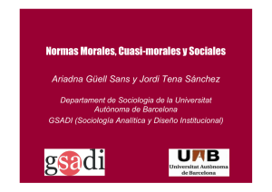 Normas Morales, Cuasi-morales y Sociales