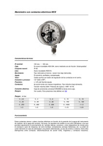 Manómetro con contactos eléctricos MCE