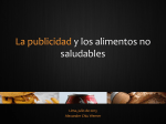 La publicidad y los alimentos no saludables