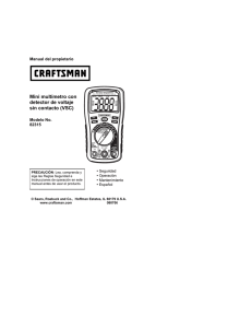 Mini multímetro con detector de voltaje sin contacto (VSC)