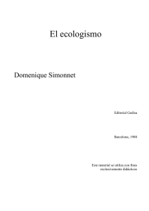 El ecologismo - Theomai*. Red de Estudios sobre Sociedad