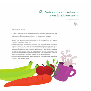 Capitulo 13. Nutrición en la infancia y en la adolescencia.