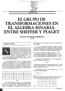 EL GRUPO DE TEIANSFORMACIONES EN EL ALGEBRA BINARIA