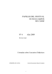PAPELES DEL FESTIVAL de música española DE CÁDIZ Nº 4 Año