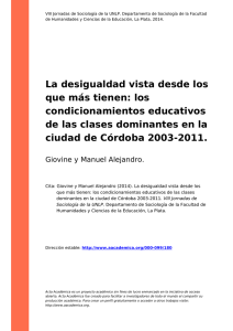 los condicionamientos educativos de las clases dominantes en la