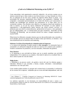 ¿Cuál es la Utilidad del Marketing en las PyME´s?1