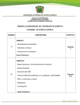 TEMARIO CALENDARIZADO DEL PROGRAMA DE GENÉTICA