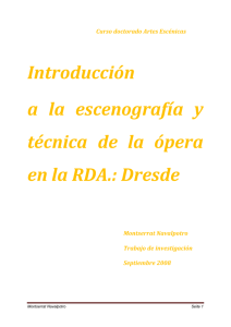 Introducción a la escenografía y técnica de la ópera en la RDA