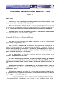 Valoración de la maduración cognitiva del niño de 0 a 6 años