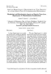 (Agouti paca). II. Histochemistry Considerations - Biblioteca FCV-UCV