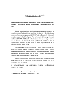 SEGUNDA FASE DE EVALUACIÓN DOCUMENTO DE DECISIÓN