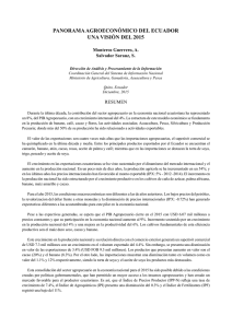 panorama agroeconómico del ecuador una visión del 2015