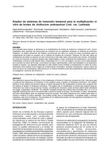 Empleo de sistemas de inmersión temporal para la multiplicación in