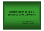 Determinación de IgE específica en el Laboratorio.