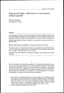 Representatividad y afiliación en el movimiento