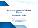 Situacion epidemiologica cancer CNE 2015