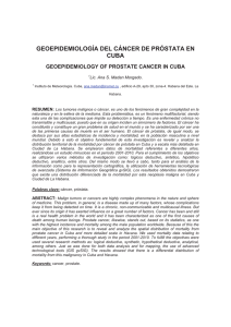 geoepidemiología del cáncer de próstata en cuba