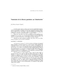 Tratamiento de la Diarrea persistente con Colestiramina