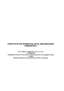 (1990): "Participación hormonal en el metabolismo energético"
