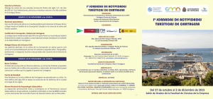 iª jornadas de actividades turísticas de cartagena
