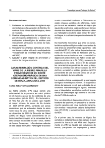 caracTErIZacIón GEnéTIca dEl vIruS dE lA fIEbrE AMArIllA