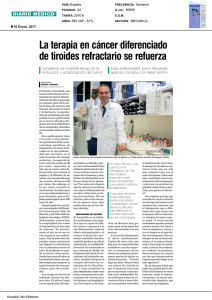 La terapia en cáncer diferenciado de tiroides refractario se refuerza