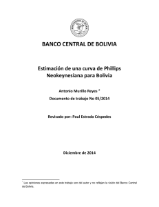 Estimación de una curva de Phillips Neokeynesiana para Bolivia