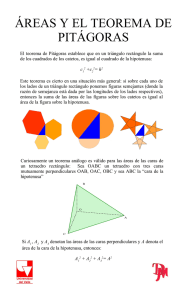 El teorema de Pitágoras establece que en un triángulo rectángulo la