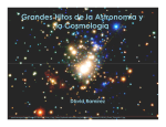 Grandes Hitos de la Astronomía y la Cosmología