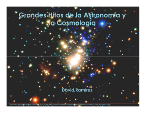 Grandes Hitos de la Astronomía y la Cosmología