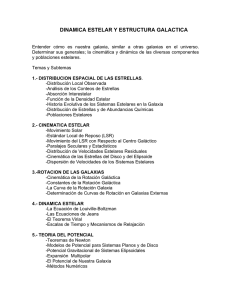 DINAMICA ESTELAR Y ESTRUCTURA GALACTICA