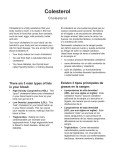 Cholesterol - Spanish - Health Information Translations