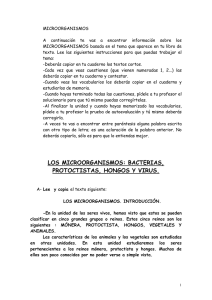 LOS MICROORGANISMOS: BACTERIAS, PROTOCTISTAS