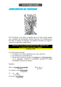 COMPLEMENTOS DEL PREDICADO