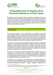 Propuestas para el impulso de la Econom&iacute;a Social en el Pa&iacute;s Vasco