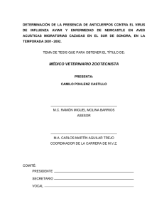 determinacin de la presencia de anticuerpos contra el virus de