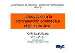 Introducción a la programación orientada a objetos en Java