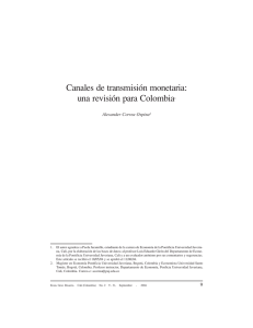 Canales de transmisión monetaria - Revista Economía, Gestión y