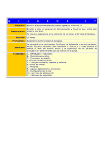 Windows XP - Universidad de Zaragoza
