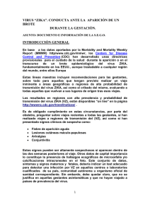 Virus "ZIKA". Conducta ante la aparición de un brote