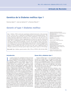 Genética de la Diabetes mellitus tipo 1 Genetic of type 1 Diabetes