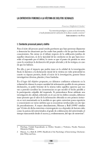 LA ENTREVISTA FORENSE A LA VÍCTIMA DE DELITOS